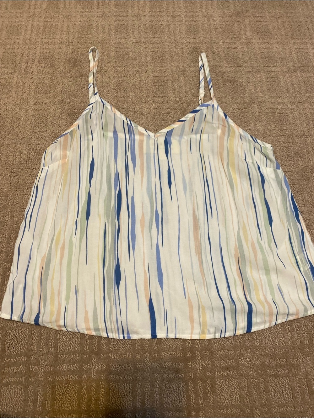 {cloth & stone | Anthropologie} Pastel Striped Cami Blouse Top ~ Size Small